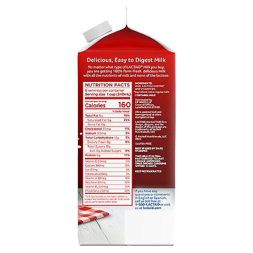 Lactaid Leche Entera 64 oz