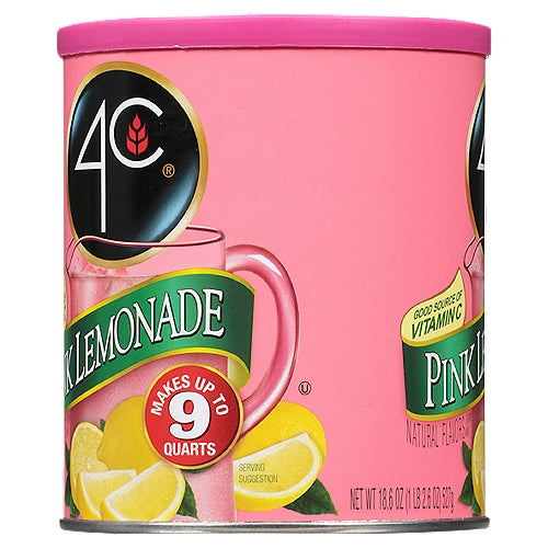 Mezcla de bebida de limonada rosa 4C 18.6 oz