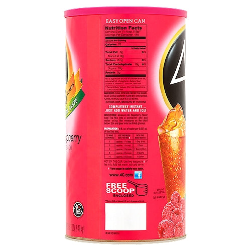 Mezcla de té helado con sabor a frambuesa 4C 5 lb 7.9 oz