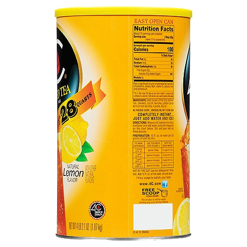 4C TÉ DE LIMÓN DE 28 QT (6 PK /66.1 OZ)