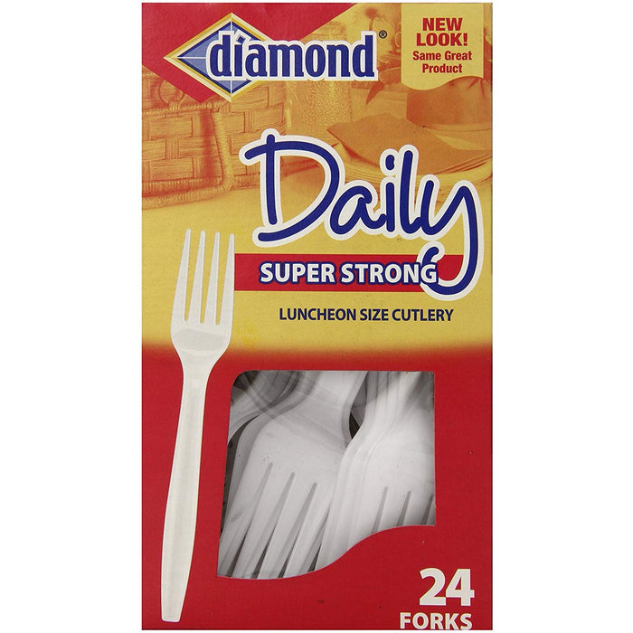 Diamond heavy Duty Plastic Forks 24 Count