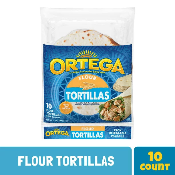 Ortega Flour Tortillas Kosher 10 Count 14.3 oz