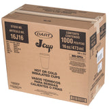 DART Disp. Cold/Hot Cup 16 oz. White PK1000 16J16