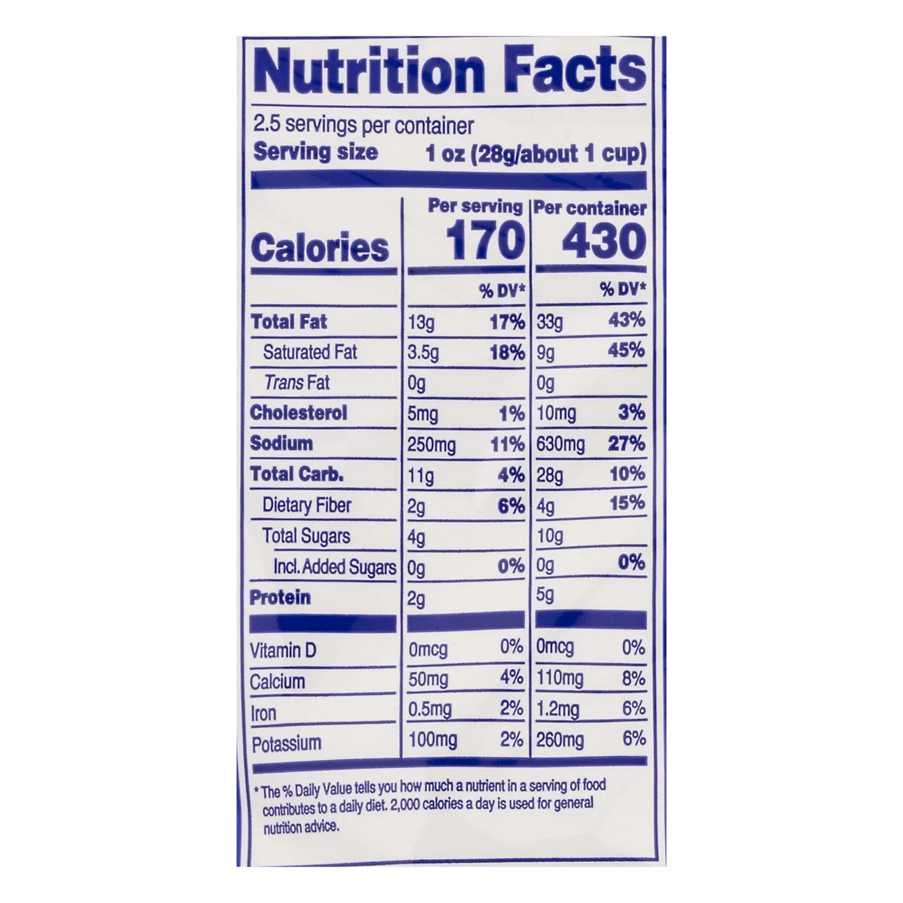 Utz Premium White Cheddar Popcorn 2.5 oz