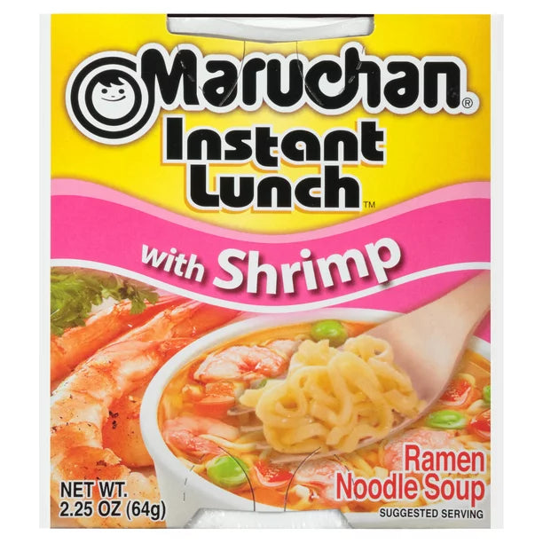 Maruchan Instant Lunch Shrimp Flavor Noodle Soup 2.25 Oz