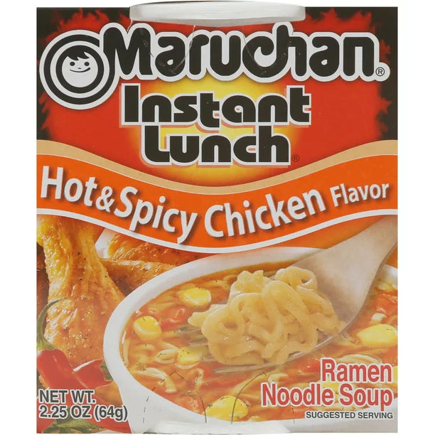 Maruchan Instant Hot &amp; Spicy Pollo Ramen Fideos Sopa 2.25 oz