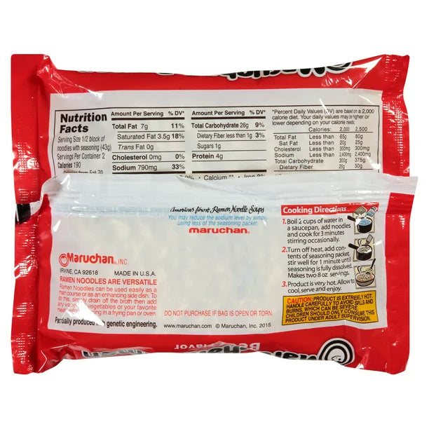 Maruchan Ramen Noodle Beef Flavor Soup 3 Oz