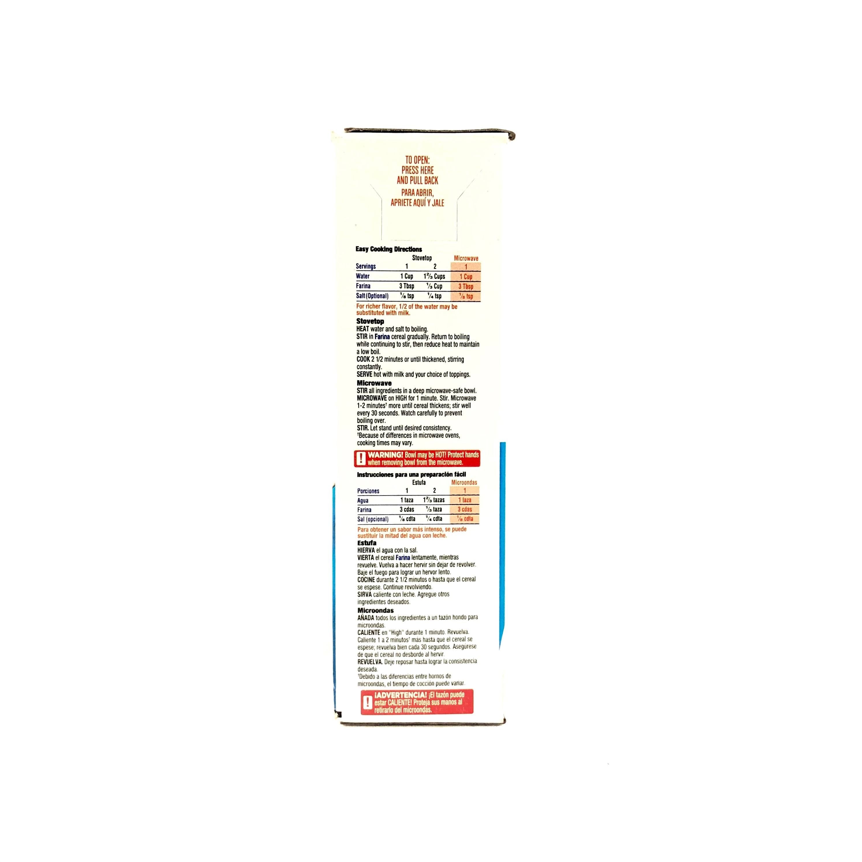 Malt O Meal Farina Fortified Creamy Hot Wheat Cereal Original 28.0 oz