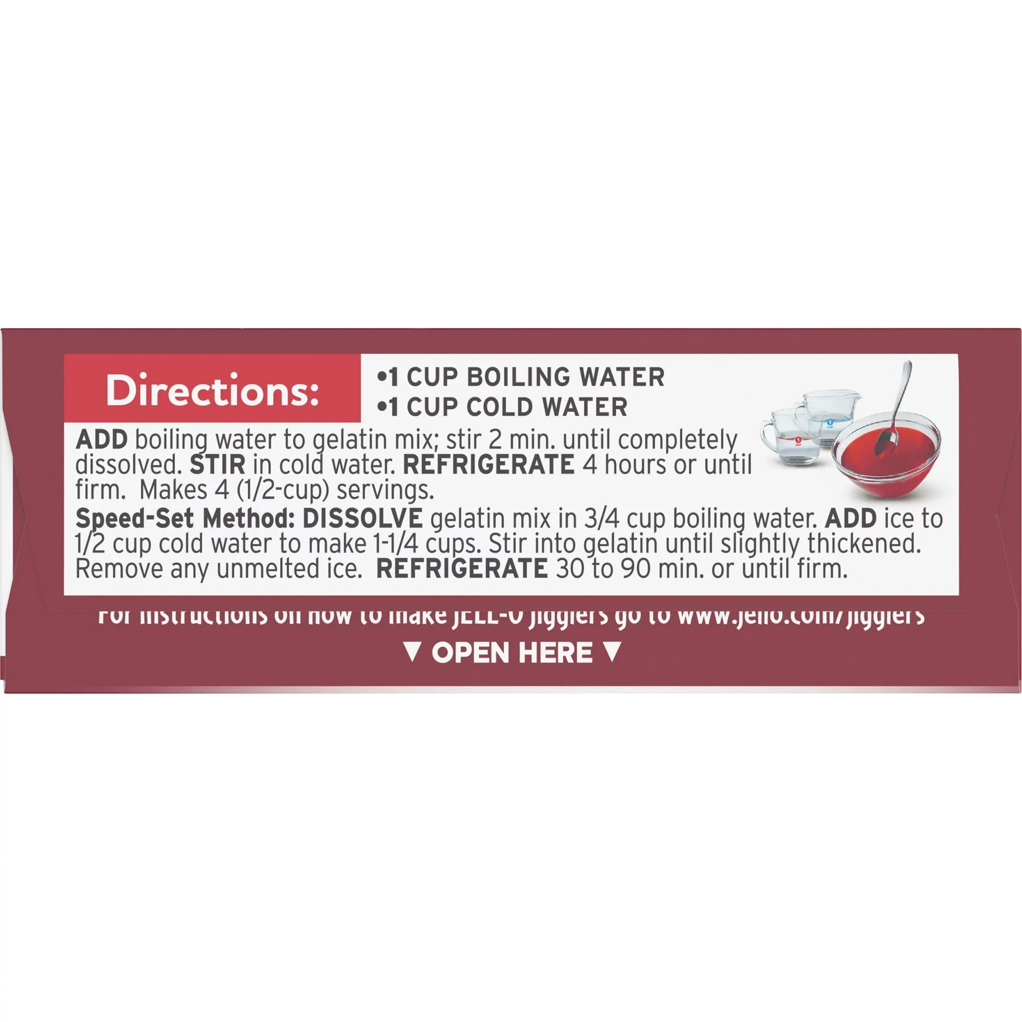 Jell-O Black Cherry Gelatin Dessert Mix 3 oz Box