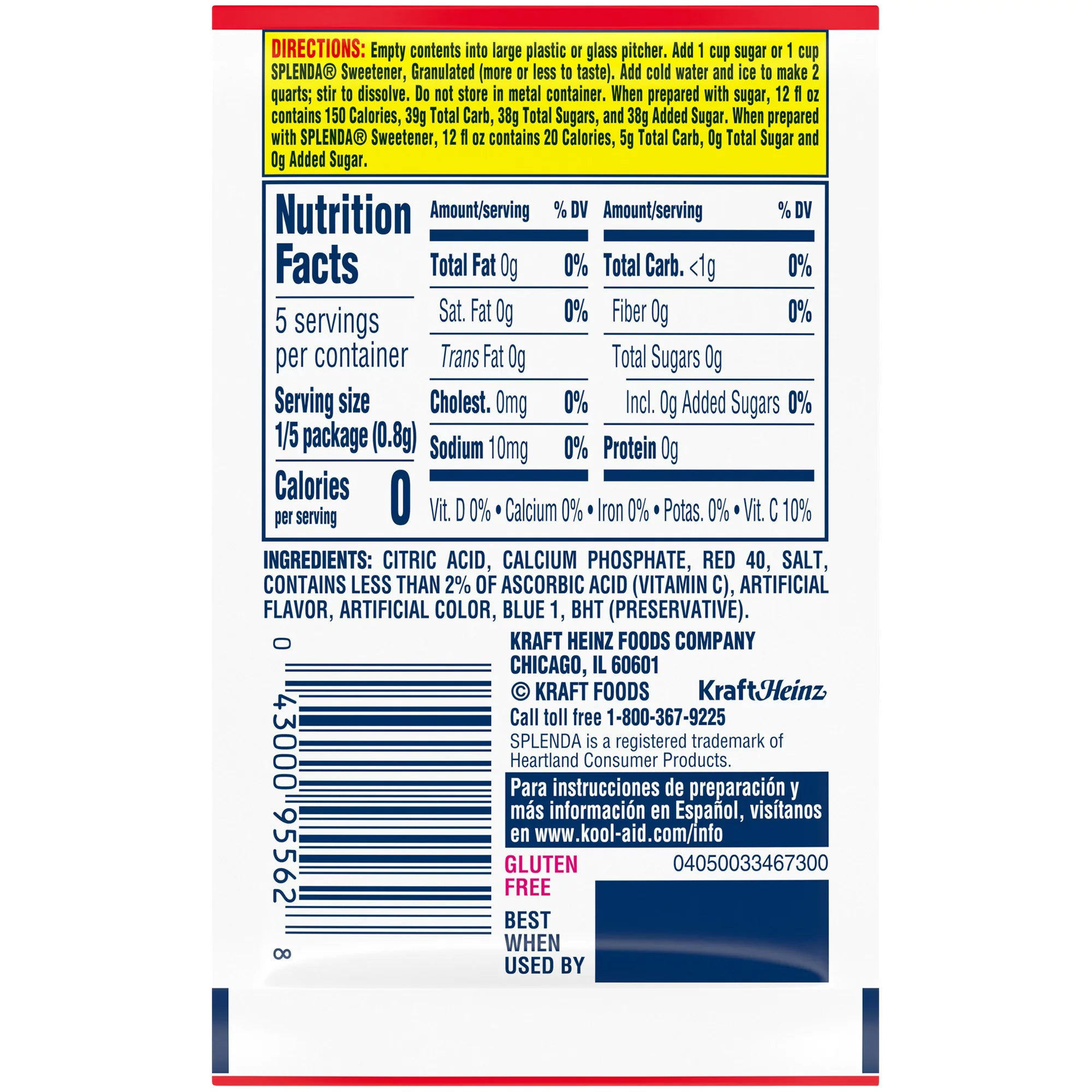 Kool-Aid Unsweetened Cherry Artificially Flavored Powdered Soft Drink Mix 0.13 oz Packet