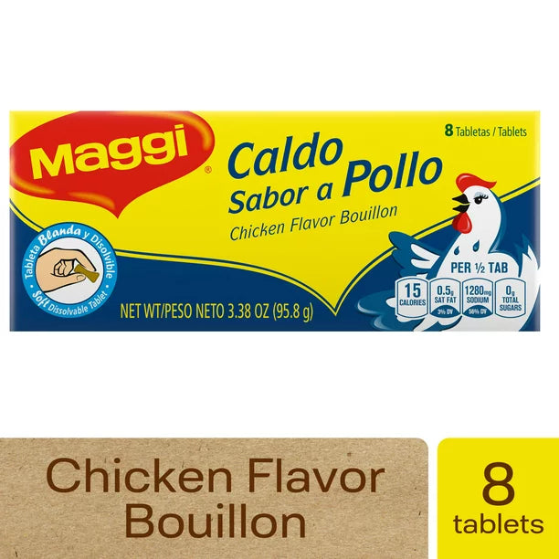 Maggi Chicken Flavor Bouillon Tablets 3.38 oz 8 Tablets