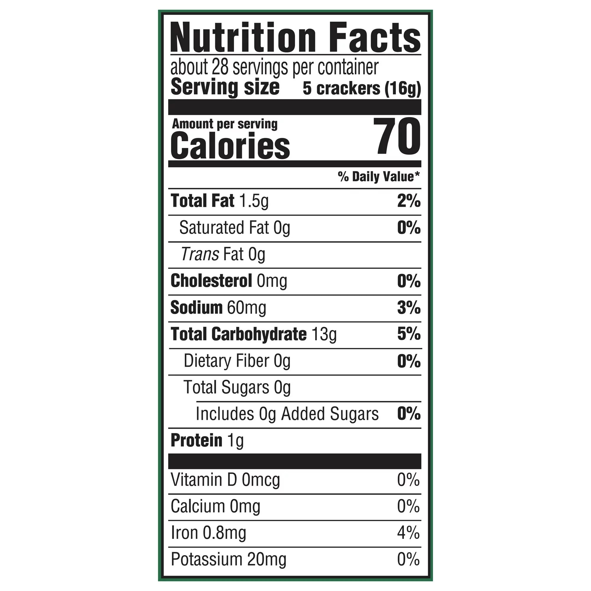 Galletas saladas premium sin sal Tops 16 oz