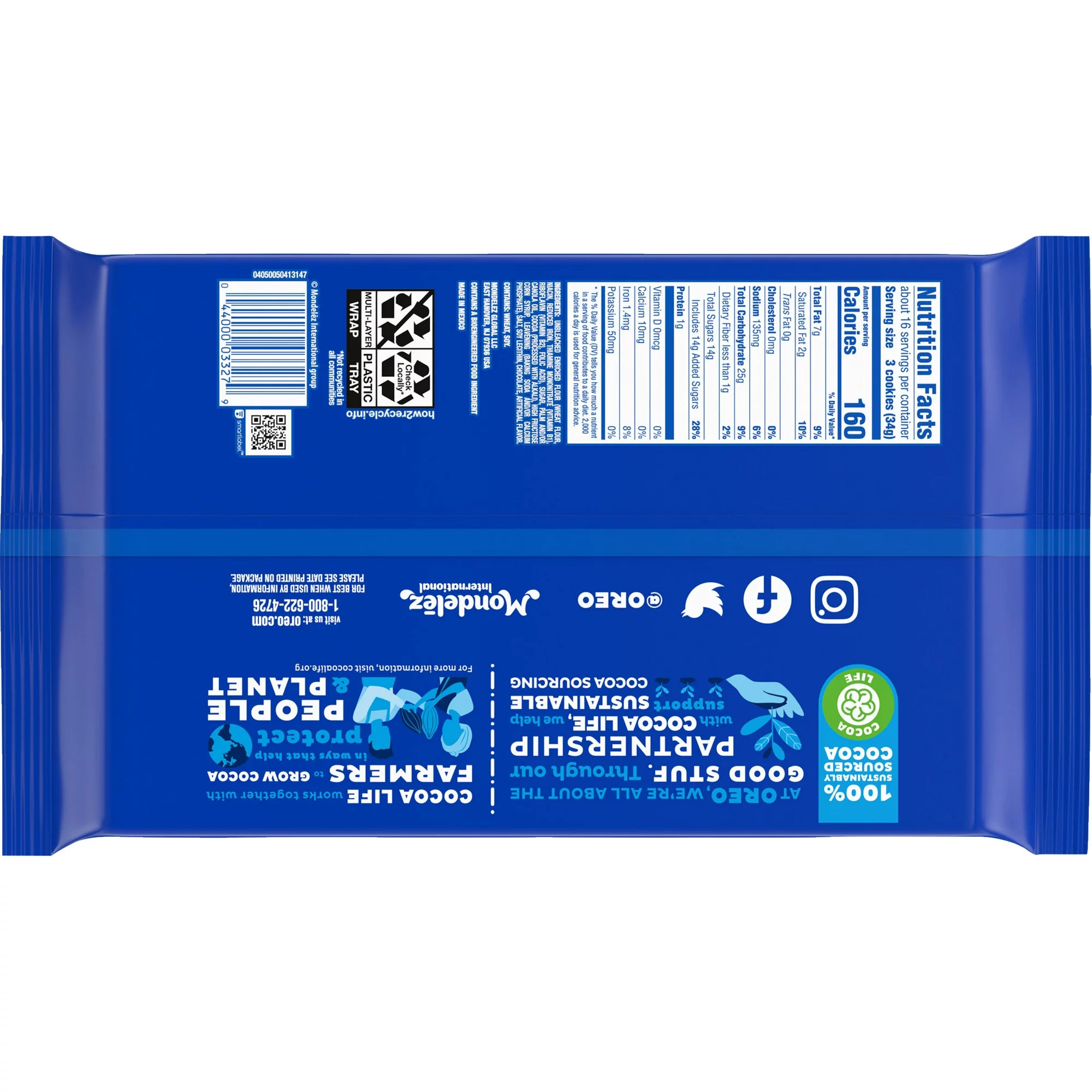 OREO Chocolate Sandwich Cookies Family Size 19.1 oz
