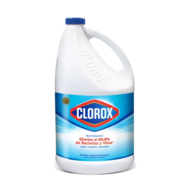 Clorox Bleach Blanqueador Original 128oz Bottle Triple Accion Limpia + Desinfecta + Desodoriza