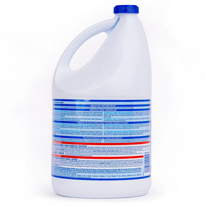 Clorox Bleach Blanqueador Original 128oz Bottle Triple Accion Limpia + Desinfecta + Desodoriza