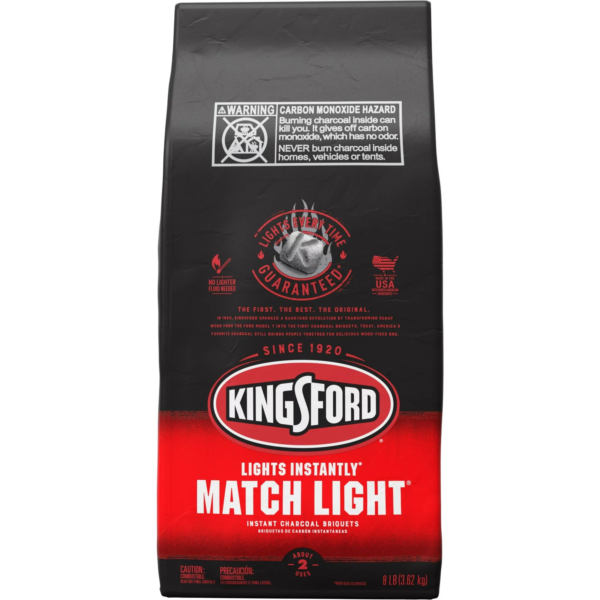 Kingsford Match Light Instant Charcoal Briquettes BBQ Charcoal for Grilling 8 Pounds