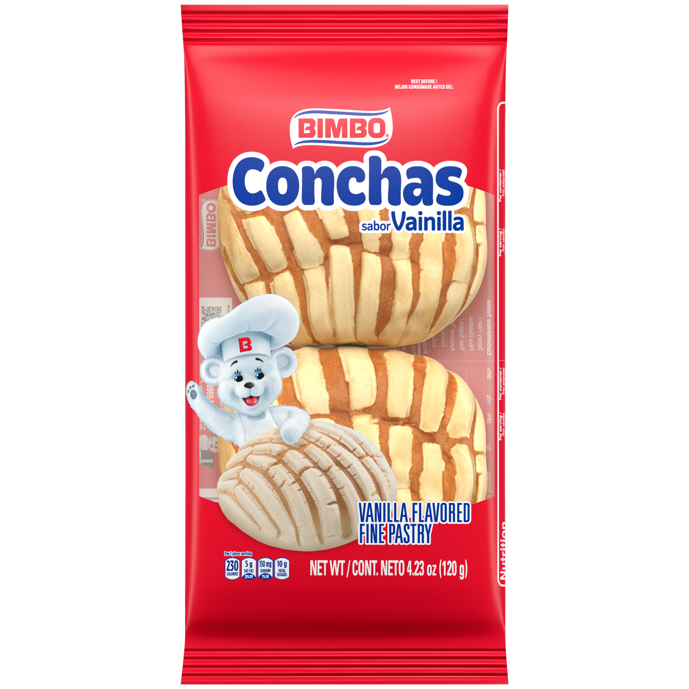 Bimbo Conchas Fine Pastry 2 count 4.2 oz