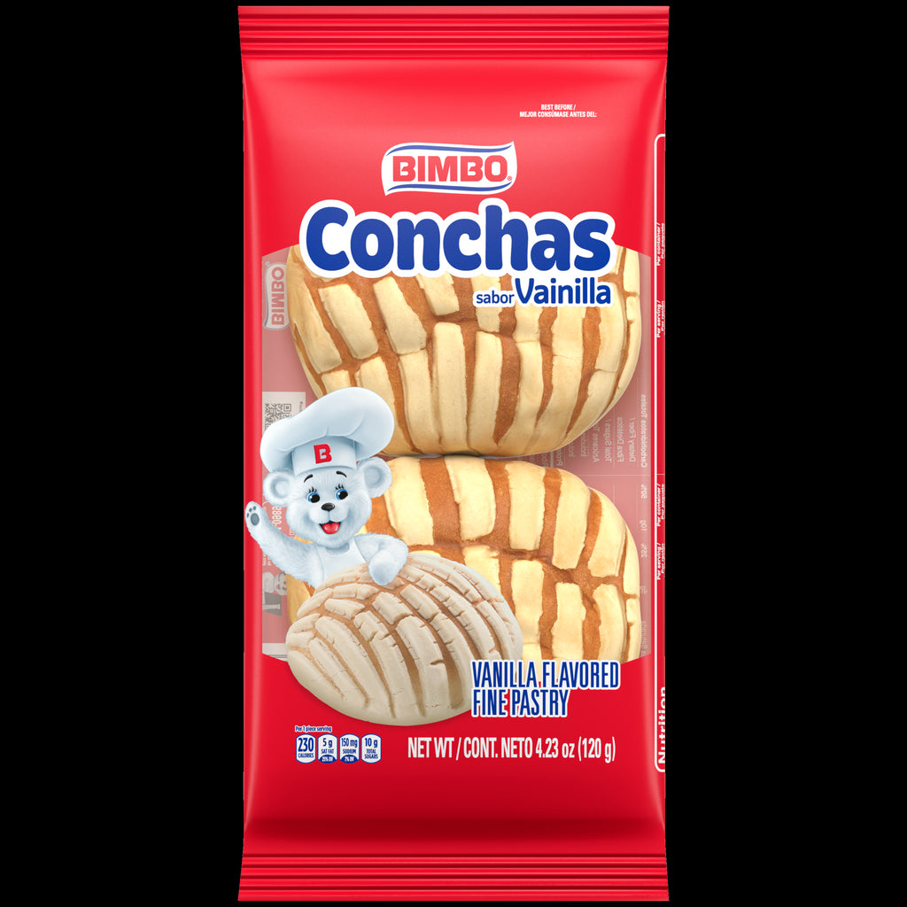  Conchas Bimbo - Panaderia Mexicana - 2 Biscochos - Pan de Dulce  - 4.23 oz - 3 unidades : Comida Gourmet y Alimentos
