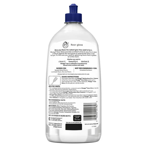Pledge Revive It Floor Gloss - Restores and Protects Sealed Wood Floors (1 Bottle) 27 oz