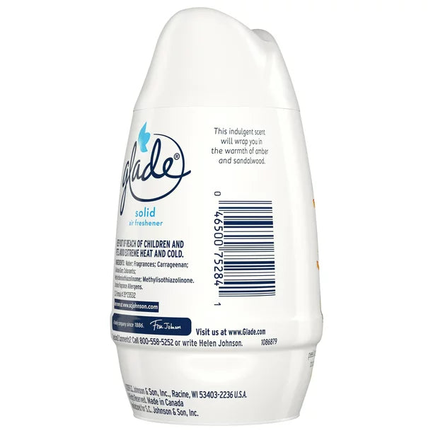 Glade Solid Air Freshener 1 CT Cashmere Woods 6 OZ. Total