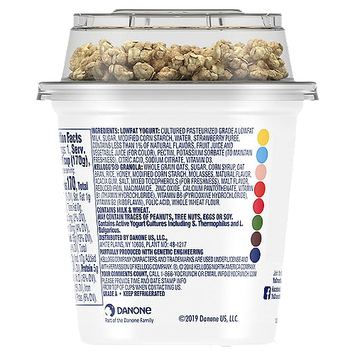 YoCrunch Strawberry Lowfat Yogurt with Kellogg's Granola 6 oz