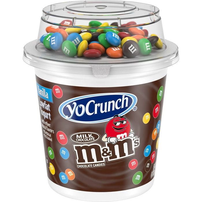 YoCrunch Vainilla Baja en Grasa con M&amp;Ms Yogurt 6 Oz.