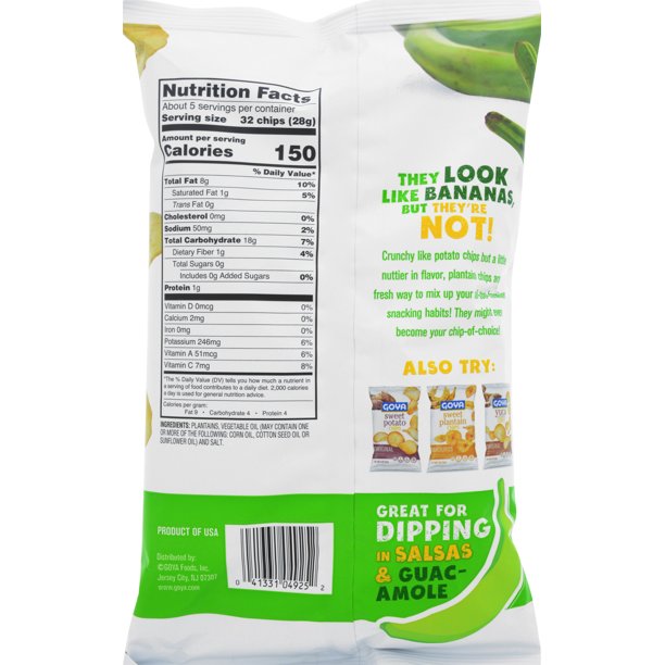 Chips de Plátano Goya 5 oz