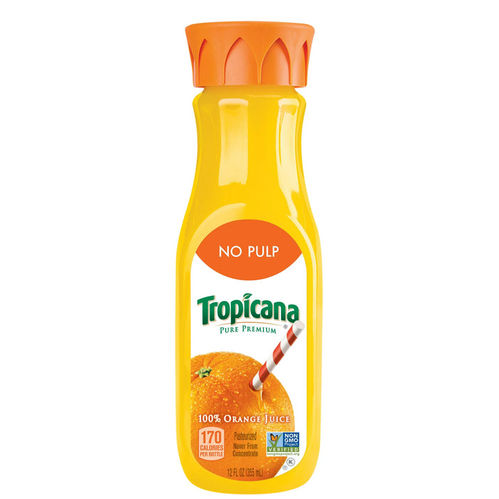 Tropicana Pure Premium sin pulpa 100% jugo de naranja botella de 12 oz