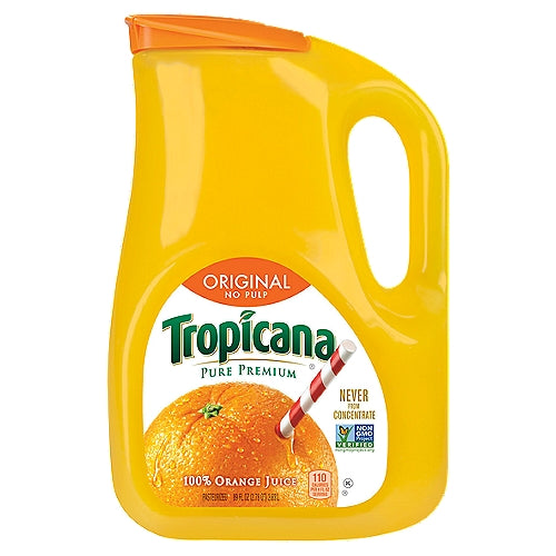 Tropicana Pure Premium 100% Jugo Naranja Original Sin Pulpa Botella de 89 Fl Oz