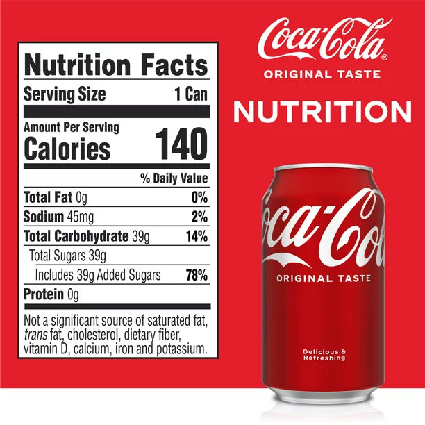 Coca-Cola Soda Pop 12 fl oz Paquete de 12 latas