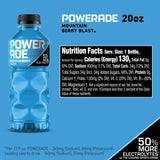 Bebida deportiva POWERADE con electrolitos mejorados Mountain Berry Blast, 20 onzas líquidas