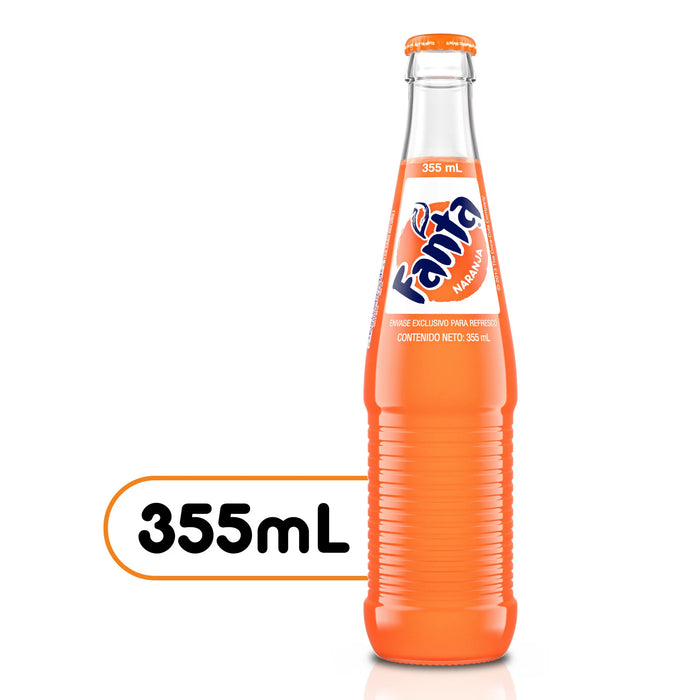 Fanta Orange Mexico Fruit Soda Pop 355 ml Glass Bottle