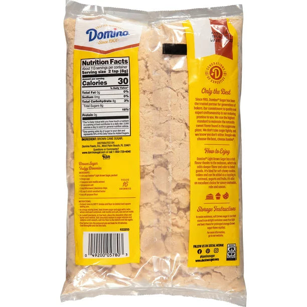 Domino Premium Pure Cane Light Brown Sugar 2 lb