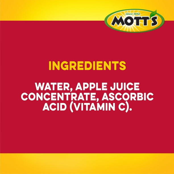 Mott's 100% jugo de manzana original, botellas de 8 fl oz, paquete de 6