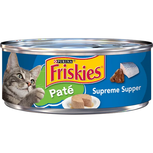 Friskies Paté Wet Cat Food Paté Supreme Supper 5.5 oz. Poder
