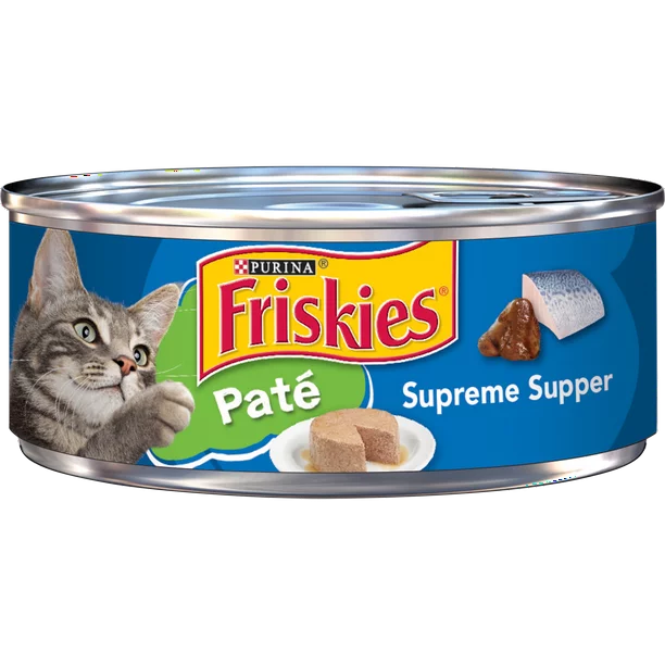 Friskies Paté Wet Cat Food Paté Supreme Supper 5.5 oz. Poder