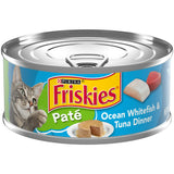 Friskies Ocean Whitefish & Tuna Dinner Pate Wet Cat Food 5.5 oz Can