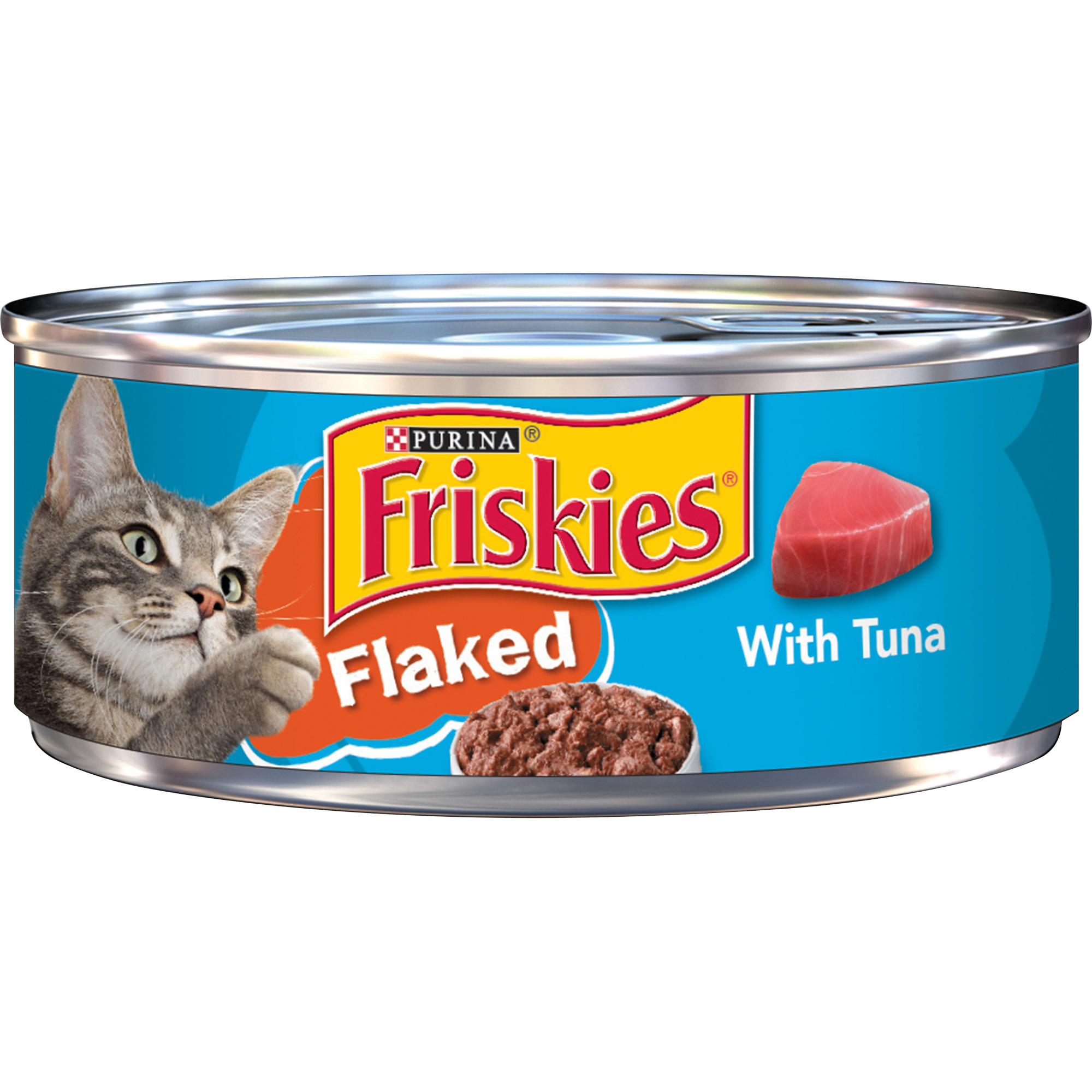 Friskies Comida húmeda para gatos en copos con atún 5.5 oz. Poder