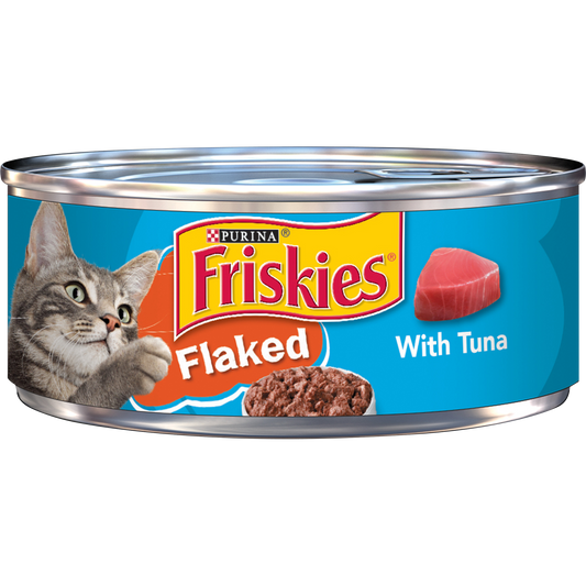 Friskies Comida húmeda para gatos en copos con atún 5.5 oz. Poder