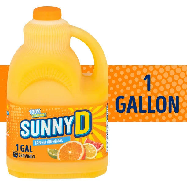 SUNNYD Tangy Original Bebida de jugo de naranja Botella de 1 galón