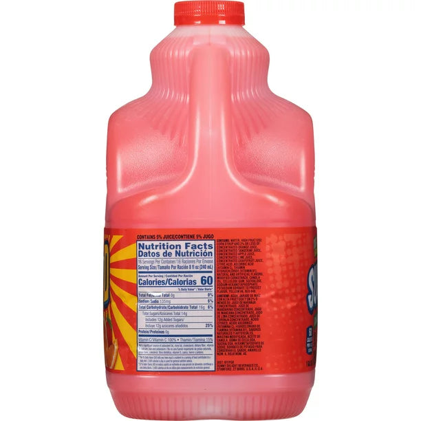 SUNNYD Orange Strawberry Juice Drink Gallon Bottle — El Tesoro