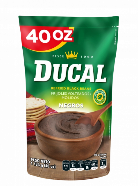 Frijoles Negros Refritos Ducal 40 oz
