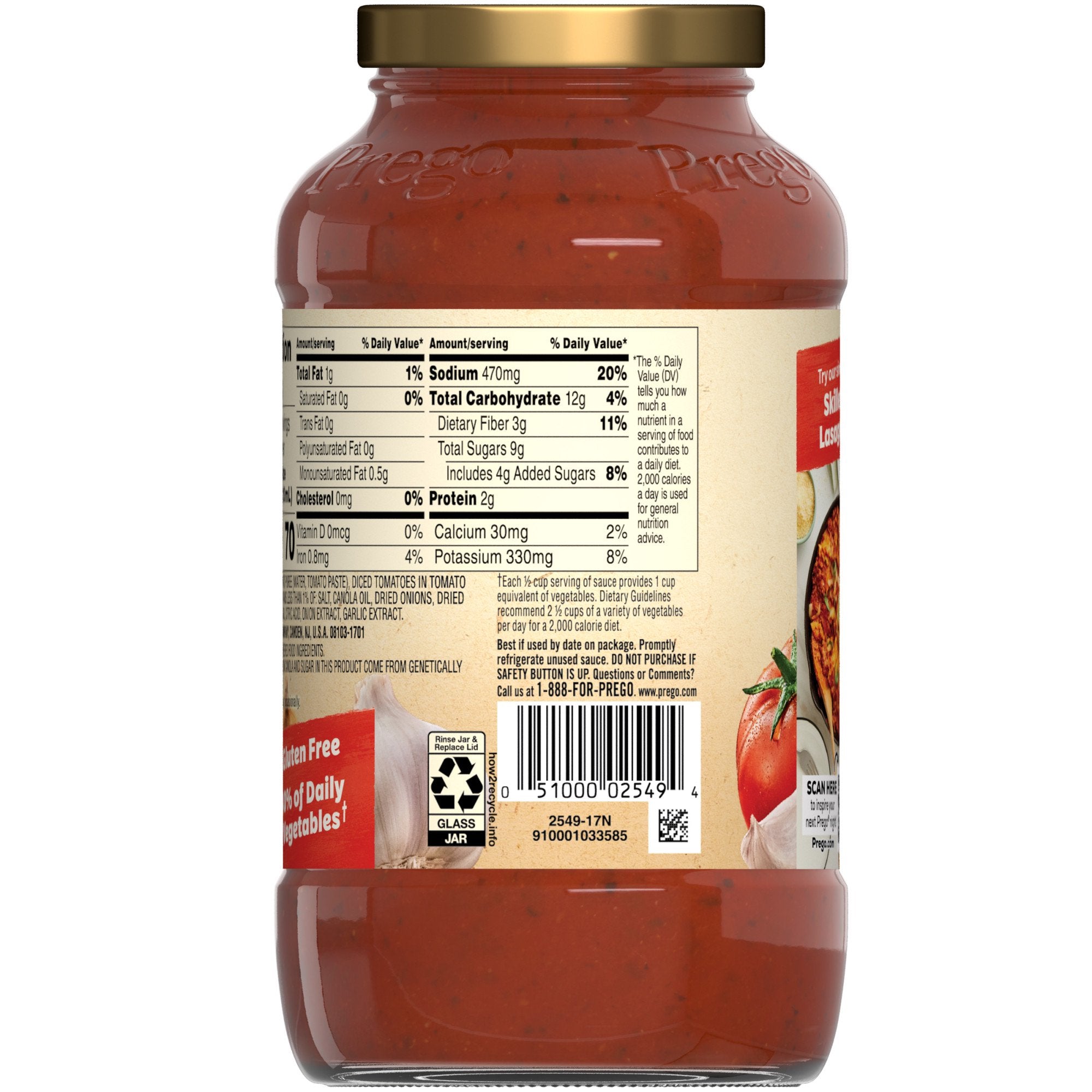 Prego Traditional Spaghetti Sauce 24 Oz Jar