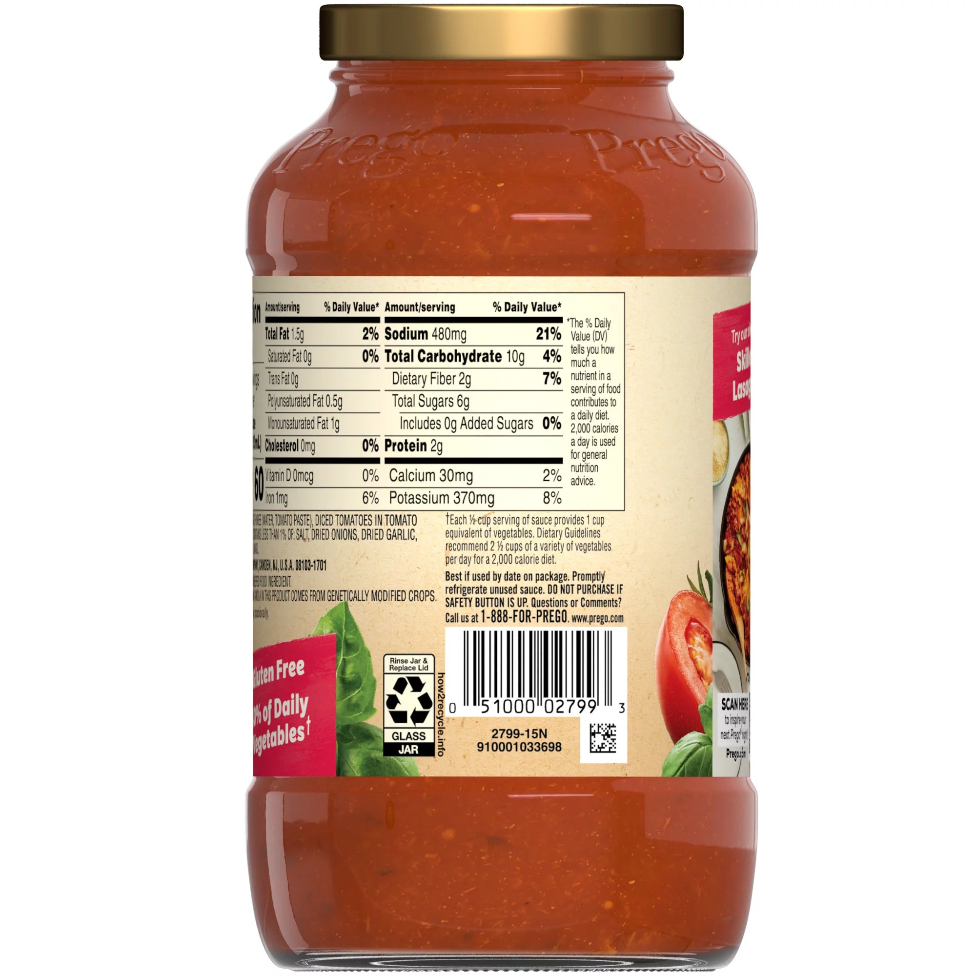 Prego Marinara Salsa De Espagueti Tarro De 23 Oz