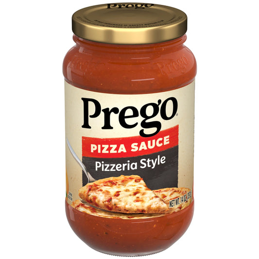 Salsa de pizza estilo pizzería Prego, tarro de 14 onzas