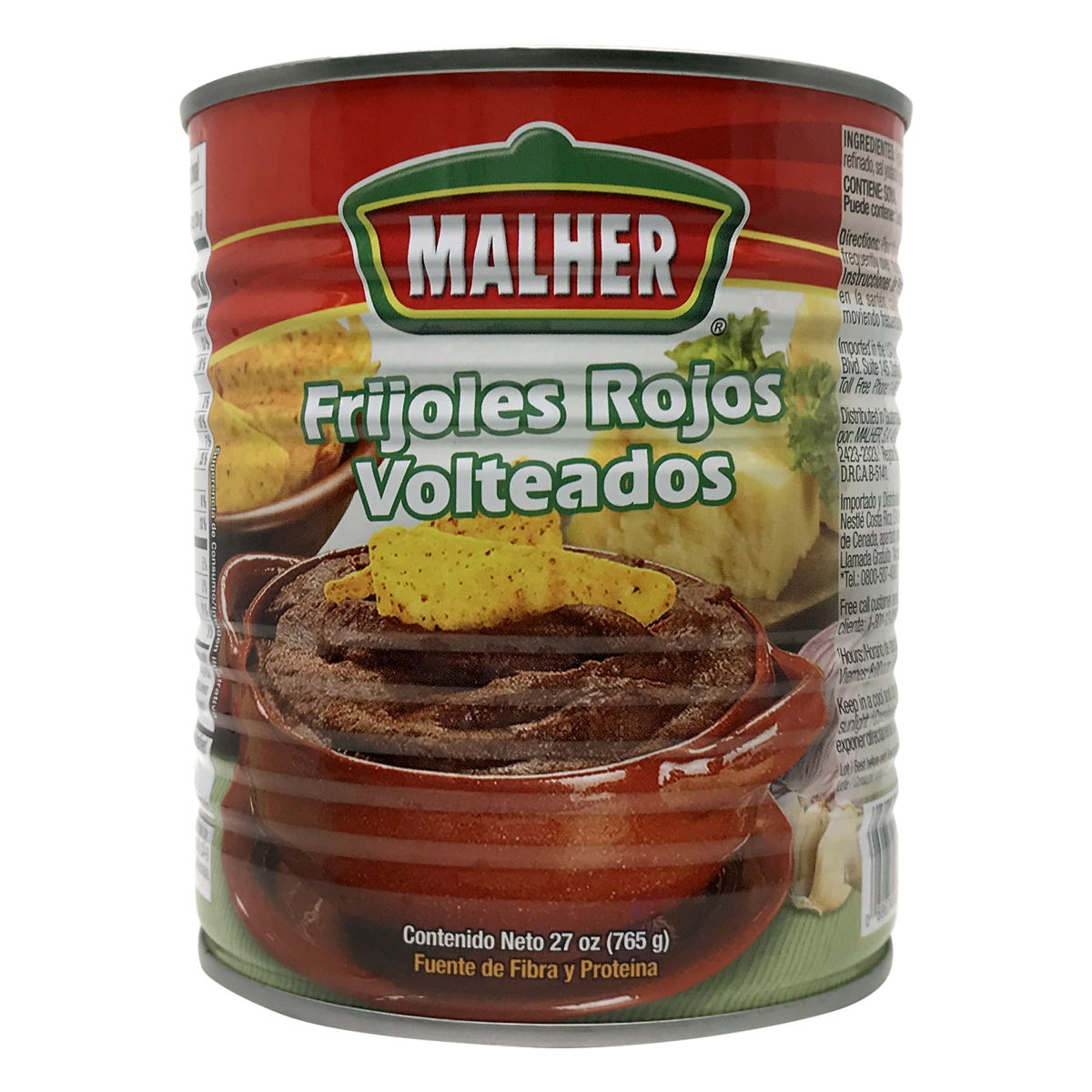 Malher Frijoles Rojos Volteados 27 oz