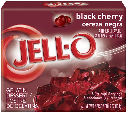 Jell O Black Cherry Gelatin 6 oz