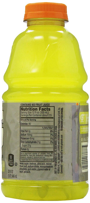 Gatorade Lemon Lime Thirst Quencher Sports Drink 20 oz 1 Single Bottle count