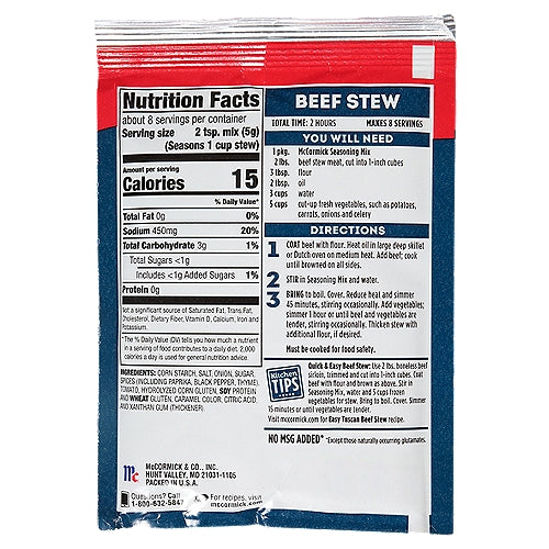 McCormick Beef Stew Seasoning Mix 1.5 oz