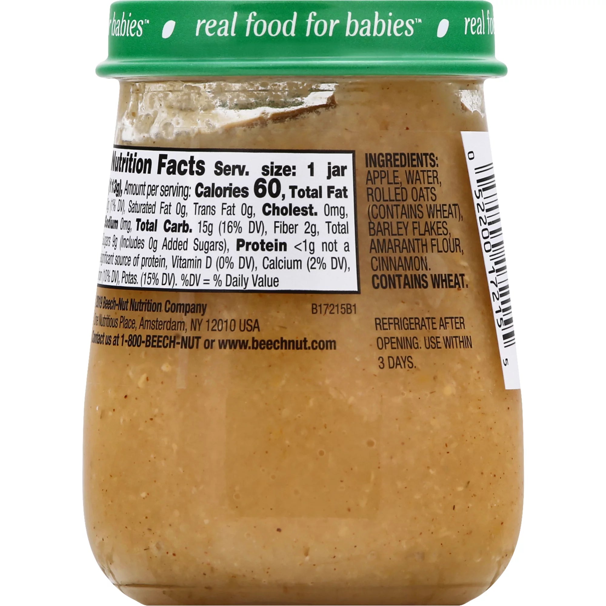 Beech-Nut Naturals Stage 2 Apple Cinnamon & Granola Baby Food 4 oz Jar